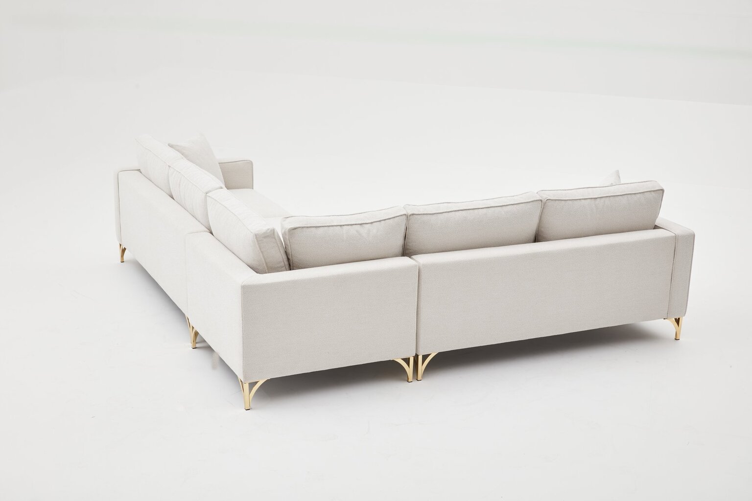 Kampinė sofa Asir Berlin, smėlio/aukso spalvos kaina ir informacija | Minkšti kampai | pigu.lt