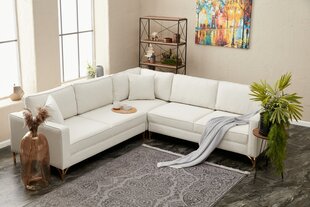 Kampinė sofa Asir Berlin, smėlio/aukso spalvos цена и информация | Угловые диваны | pigu.lt