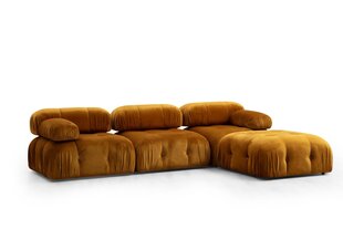 Kampinė sofa Bubble Corner ( L1-O1-1R -Puf) - Mustard цена и информация | Угловые диваны | pigu.lt