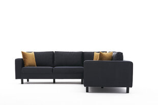 Kampinė sofa Kale Velvet - Anthracite цена и информация | Угловые диваны | pigu.lt