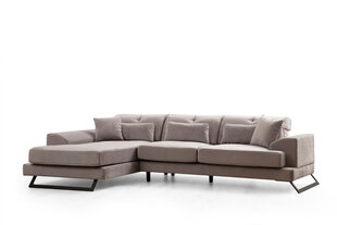 Kampinė sofa Frido Left (Chl+3R) - Light Grey цена и информация | Угловые диваны | pigu.lt