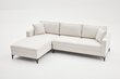 Kampinė sofa Asir Berlin Left, smėlio/juodos spalvos kaina ir informacija | Minkšti kampai | pigu.lt