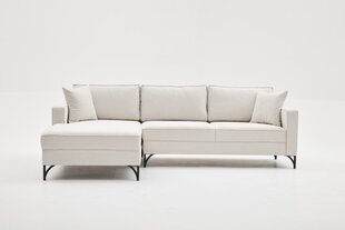 Kampinė sofa Asir Berlin Left, smėlio/juodos spalvos kaina ir informacija | Minkšti kampai | pigu.lt