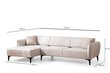 Kampinė sofa Asir Belissimo Left, balta цена и информация | Sofos | pigu.lt