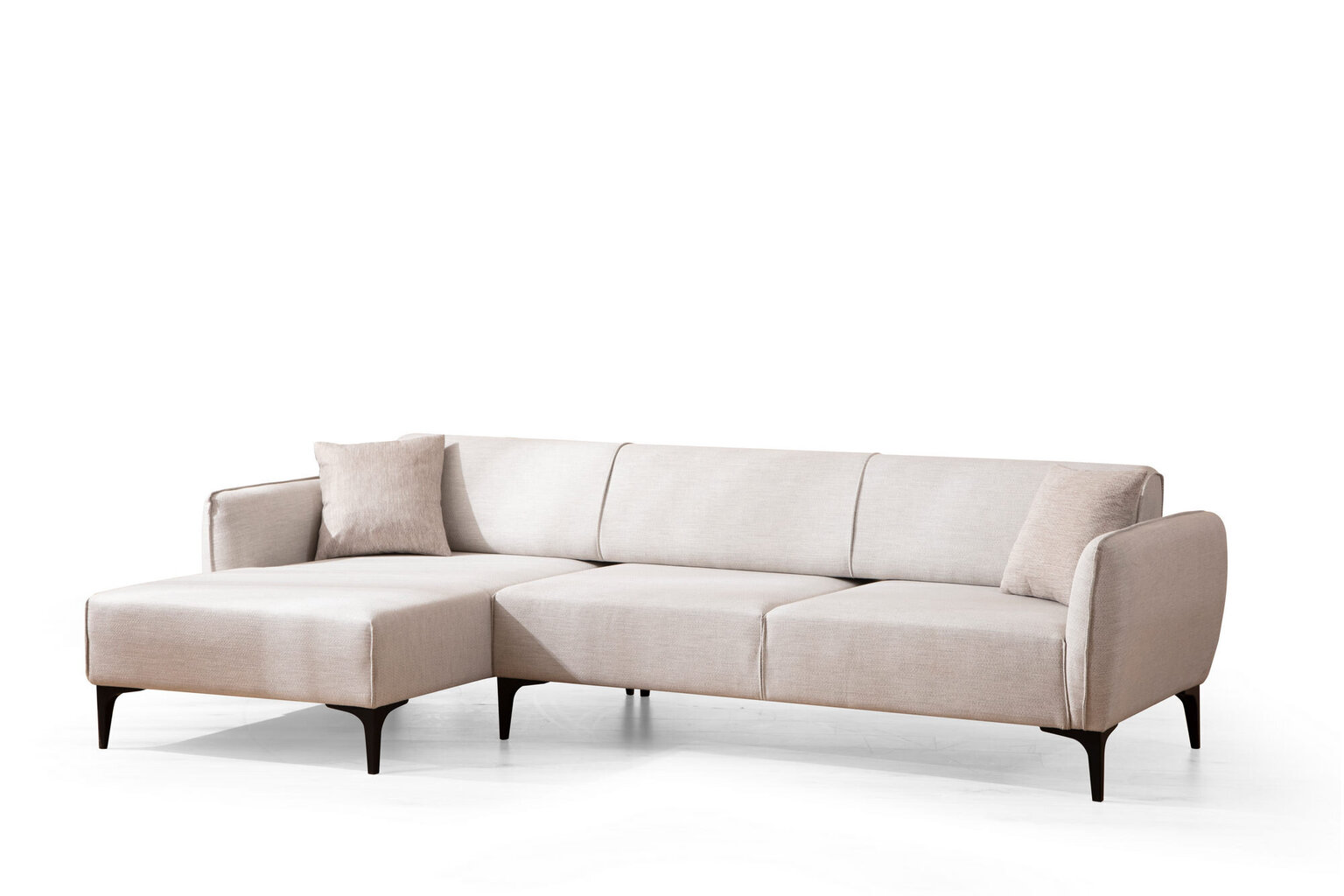 Kampinė sofa Asir Belissimo Left, balta цена и информация | Sofos | pigu.lt