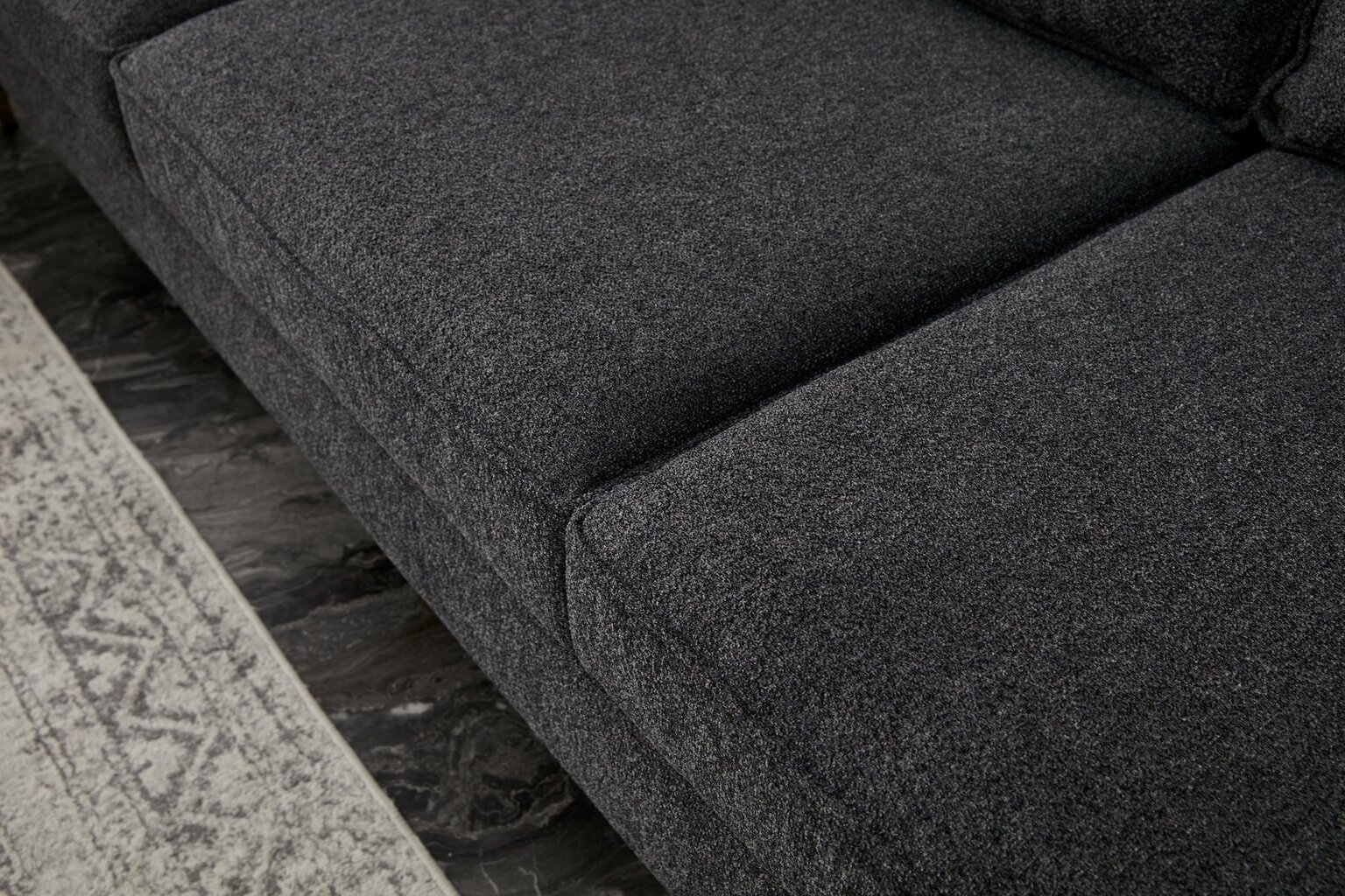 Kampinė sofa Asir Berlin Left, pilka/auksinė цена и информация | Minkšti kampai | pigu.lt