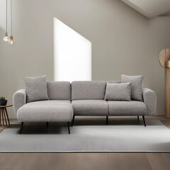 Kampinė sofa Side Left - Light Grey цена и информация | Угловые диваны | pigu.lt