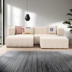 Kampinė sofa Asir Beyza Mini Left, smėlio spalvos kaina ir informacija | Minkšti kampai | pigu.lt