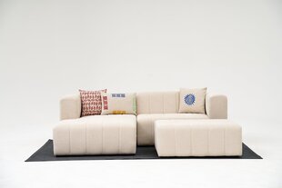 Kampinė sofa Asir Beyza Mini Left, smėlio spalvos kaina ir informacija | Minkšti kampai | pigu.lt