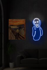 Dekoratyvinis plastikinis LED apšvietimas Scream - Blue, White цена и информация | Настенные светильники | pigu.lt