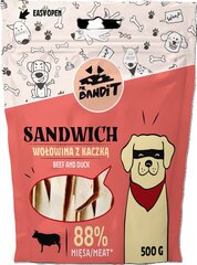 Mr. Bandit Sandwich su jautiena ir antiena, 500 g kaina ir informacija | Skanėstai šunims | pigu.lt