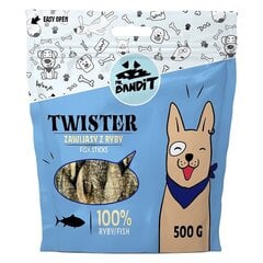 Mr. Bandit Twister su žuvimi, 500 g kaina ir informacija | Skanėstai šunims | pigu.lt