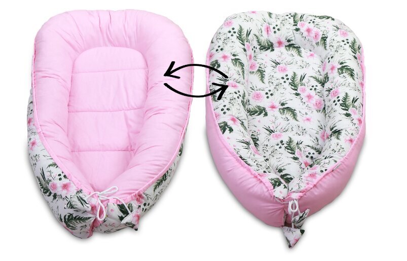 Kūdikio lizdelio rinkinys, 7-in-1, rožinis kaina ir informacija | Vokeliai, miegmaišiai, pagalvės | pigu.lt