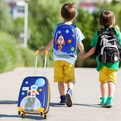 Комплект детского багажа из 2 предметов, ручная кладь + рюкзак, Costway цена и информация | Чемоданы, дорожные сумки  | pigu.lt
