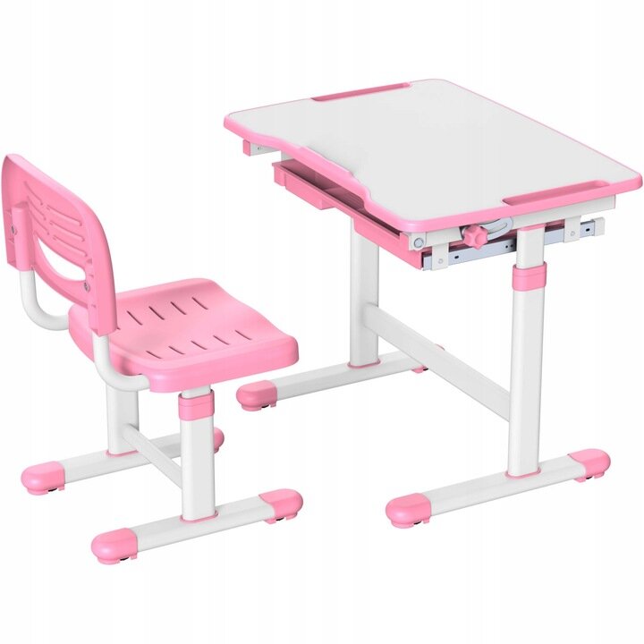 Rašomasis stalas ir kėdutė Mozos DC-SET rožinis цена и информация | Kompiuteriniai, rašomieji stalai | pigu.lt