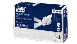 Полотенце бумажное Tork Xpress Multifold Soft H2, 2 сл., 180 листов, 25,5х21,2 см, 21 шт цена и информация | Туалетная бумага, бумажные полотенца | pigu.lt