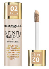 Маскирующее средство Dermacol Infinity, 02 Beige цена и информация | Пудры, базы под макияж | pigu.lt