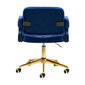 Profesionali kirpyklos kėdė 4Rico QS-OF213G, mėlyna/auksinė kaina ir informacija | Baldai grožio salonams | pigu.lt