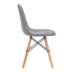 4rico скандинавское кресло из экокожи, серое цена и информация | Мебель для салонов красоты | pigu.lt