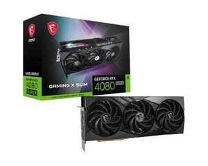 MSI GeForce RTX 4080 Super Gaming X Slim (RTX4080SUPGAMXSLIM16G) цена и информация | Видеокарты (GPU) | pigu.lt