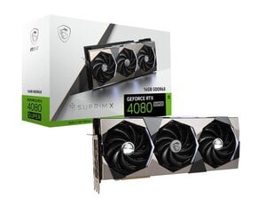 MSI GeForce RTX 4080 Super Suprim X (RTX4080SUP16GBSUPRMX) kaina ir informacija | Vaizdo plokštės (GPU) | pigu.lt