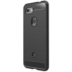 „Carbon“ твердый силиконовый чехол (TPU) - черный (Pixel 3a) цена и информация | Чехлы для телефонов | pigu.lt