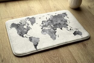 Vonios kilimėlis, pasaulio žemėlapis, 75x45 cm цена и информация | Аксессуары для ванной комнаты | pigu.lt