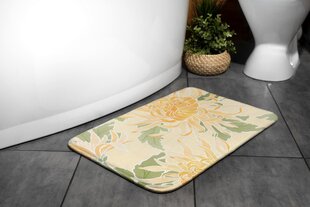 Vonios kilimėlis Chrizantemos Gėlės, 75x45 cm kaina ir informacija | Vonios kambario aksesuarai | pigu.lt