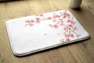 Vonios kilimėlis Japoniškos Gėlės, 75x45 cm цена и информация | Аксессуары для ванной комнаты | pigu.lt