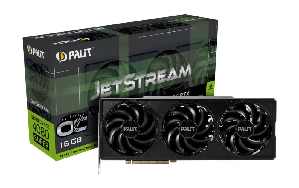 Palit GeForce RTX 4080 Super JetStream OC (NED408SS19T2-1032J) kaina ir informacija | Vaizdo plokštės (GPU) | pigu.lt