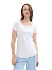 Tom Tailor moteriški marškinėliai, balti kaina ir informacija | Marškinėliai moterims | pigu.lt