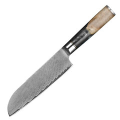 Vinox peilis Damascus Santoku, 17 cm kaina ir informacija | Peiliai ir jų priedai | pigu.lt