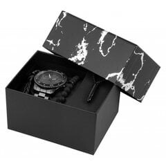 Excellanc dovanų rinkinys su vyrišku laikrodžiu, dviem apyrankėmis ir vėriniu kaina ir informacija | Vyriški laikrodžiai | pigu.lt