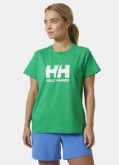 Женская футболка Helly Hansen HH LOGO, зеленый цвет цена и информация | Женские футболки | pigu.lt