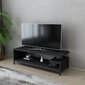 TV stovas Asir, 120x44,6x37,6 cm, pilkas/juodas kaina ir informacija | TV staliukai | pigu.lt