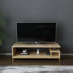 TV stovas Asir, 120x44,6x37,6 cm, auksinis/rudas kaina ir informacija | TV staliukai | pigu.lt