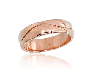Золотое обручальное кольцо "Гармония V" из красного золота 585 пробы DS00G481 цена и информация | Кольца | pigu.lt