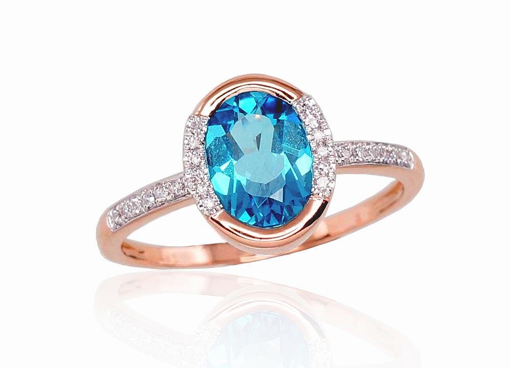 Auksinis žiedas su deimantais moterims Diamond Sky „Femme Fatale“ iš 585 raudono aukso DS00G372 kaina ir informacija | Žiedai | pigu.lt