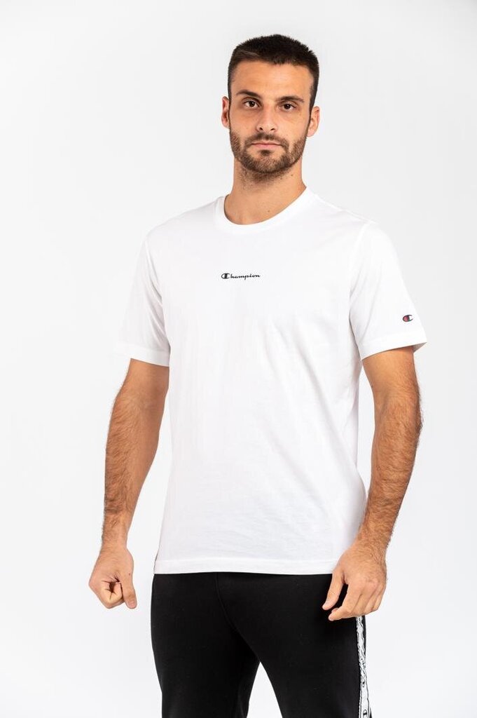 Marškinėliai vyrams Champion 217210-WW001, balti цена и информация | Vyriški marškinėliai | pigu.lt