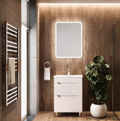 Тумба для ванной комнаты с умывальником Neo-50, белый цена и информация | Шкафчики для ванной | pigu.lt