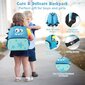 2 dalių vaikiškas bagažo rinkinys Costway Dinozauras, mėlynas kaina ir informacija | Lagaminai, kelioniniai krepšiai | pigu.lt