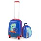 2 dalių vaikiškas bagažo rinkinys Costway Drakonas, mėlynas цена и информация | Lagaminai, kelioniniai krepšiai | pigu.lt