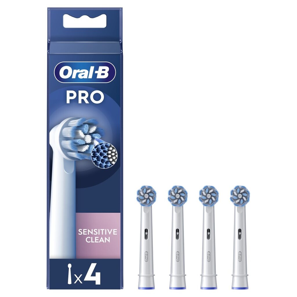 Oral-B EB60-4 Sensitive Clean Pro kaina ir informacija | Elektrinių dantų šepetėlių antgaliai | pigu.lt