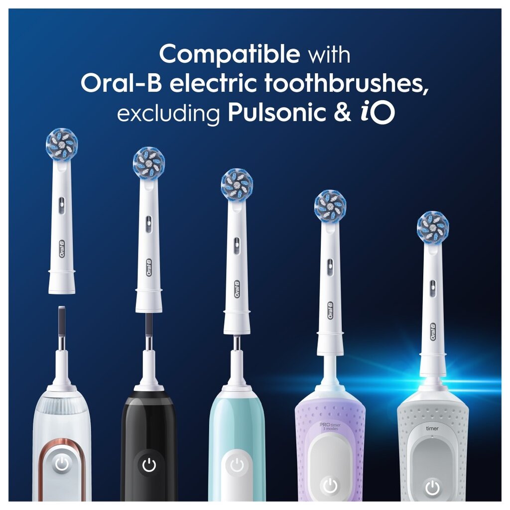 Oral-B EB60-4 Sensitive Clean Pro цена и информация | Elektrinių dantų šepetėlių antgaliai | pigu.lt