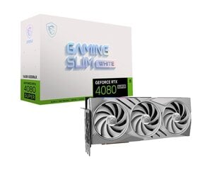 MSI GeForce RTX 4080 Super Gaming X Slim White (V511-220R) kaina ir informacija | Vaizdo plokštės (GPU) | pigu.lt