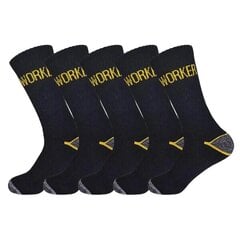 Darbinės kojinės vyrams Work, juodos, 5 poros kaina ir informacija | Vyriškos kojinės | pigu.lt