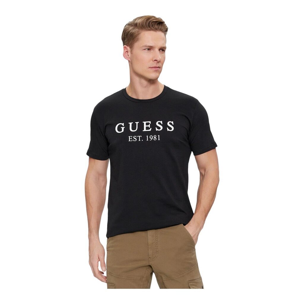Guess marškinėliai vyrams 85202, juodi цена и информация | Vyriški marškinėliai | pigu.lt