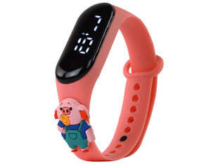 часы с сенсорным экраном - хрюша, светло-розовый цена и информация | Смарт-часы (smartwatch) | pigu.lt