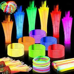 светящиеся флуоресцентные браслеты, 100 шт. цена и информация | Развивающие игрушки | pigu.lt