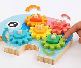 Medinis Montessori figūrėlių rūšiuoklis Dramblys kaina ir informacija | Žaislai kūdikiams | pigu.lt